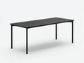 Tavolino Da Caffè 120×60×45 cm - piano nero e gambe metalliche - forma rettangolare sottile per Soggiorno