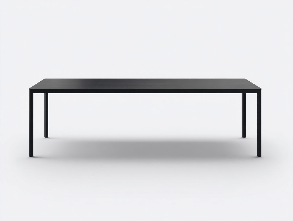 Tavolino da caffè 140×65×42 cm - legno e metallo nero - piano rettangolare con telaio sottile per soggiorno